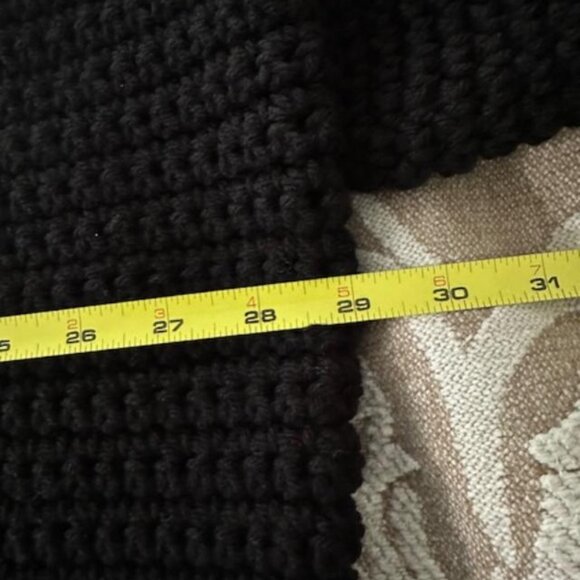 Crocheted Womens Chunky Black Cat Sweater Experiment New Handmade Pullover 3X - Picture 11 of 15